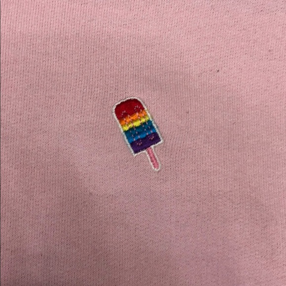 pink crew neck sweatshirt with a popsicle logo - Picture 2 of 2